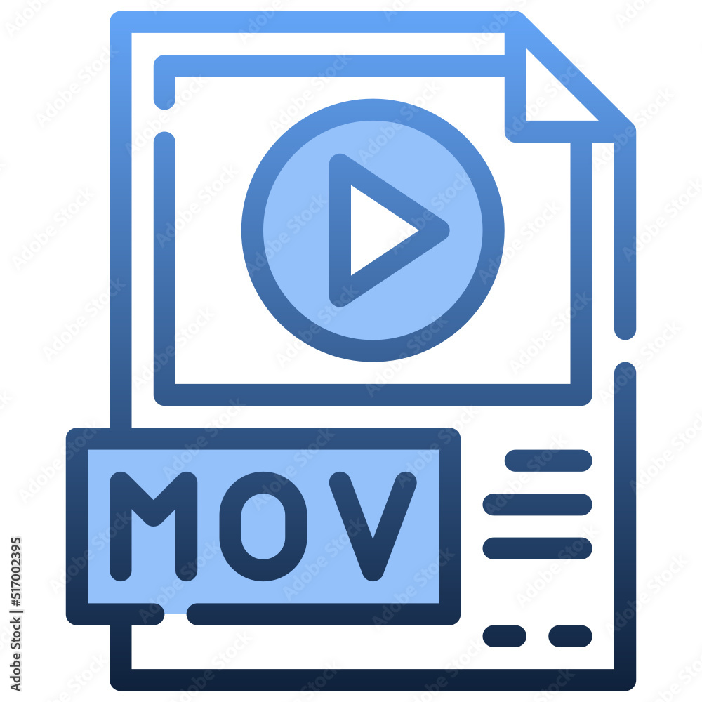 MOV FILE Gradient icon,linear,outline,graphic,illustration MOV FILE Gradient icon,linear,outline,graphic,illustration