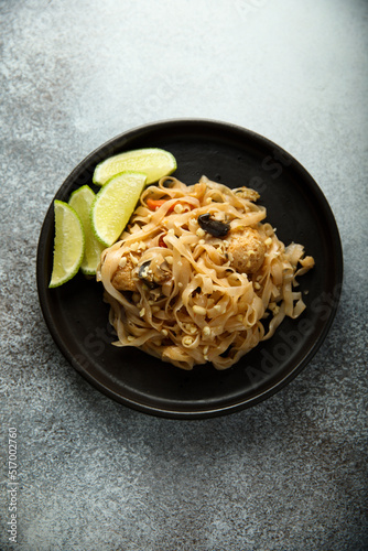 Traditional homemade Pad Thai noodles