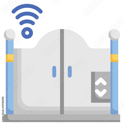 GATE flat icon,linear,outline,graphic,illustration