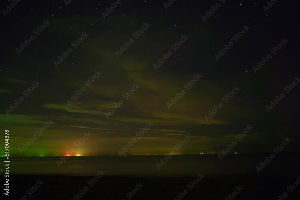 Timelapse of the night sky at the beach Timelapse of the night sky at the beach