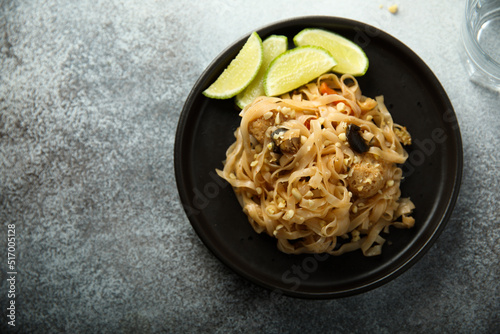 Traditional homemade Pad Thai noodles