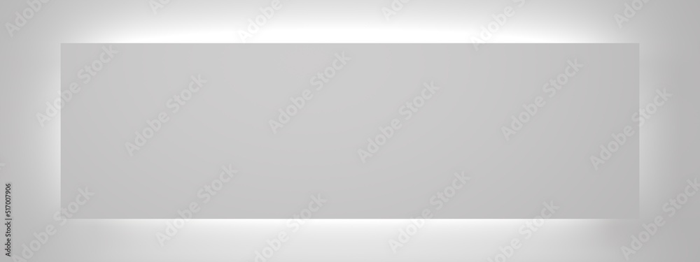white frame on a wall. clear background3drendering white frame on a wall. clear background3drendering