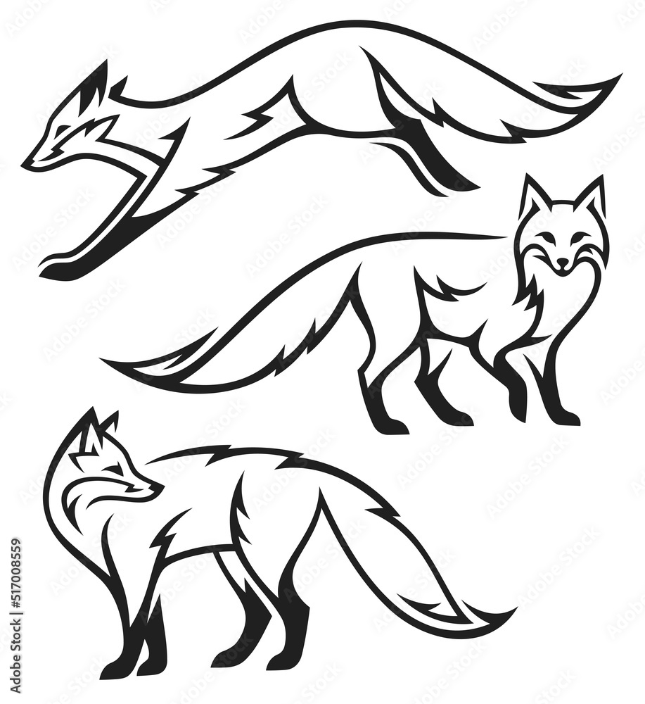 Obraz premium Stylized Animals - Red Fox