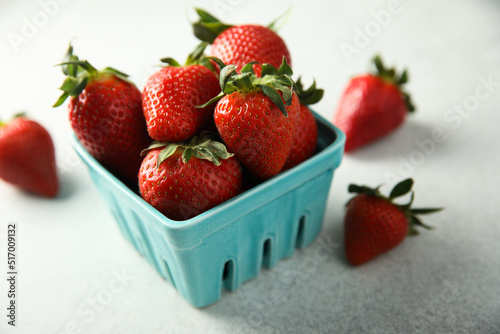 Fresh ripe strawberry in the box