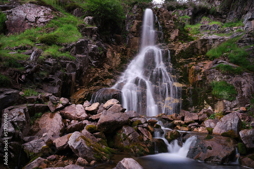 waterfall in the San Pellegrino Pass in Trentino Alto Adige