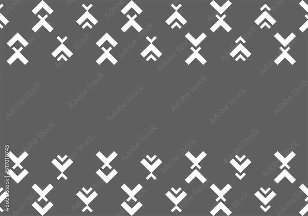 Vector. Grey and white abstract ethnic background. Pattern of angle brackets. Frame with copy space for text. Background design for advertising and typographic products. Vector. Grey and white abstract ethnic background. Pattern of angle brackets. Frame with copy space for text. Background design for advertising and typographic products.