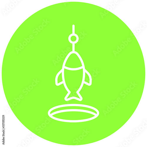 Ice Fishing Icon Style