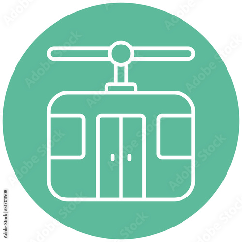 Cable Car Icon Style