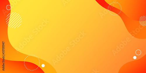 ベクター素材_ウェーブ_オレンジ