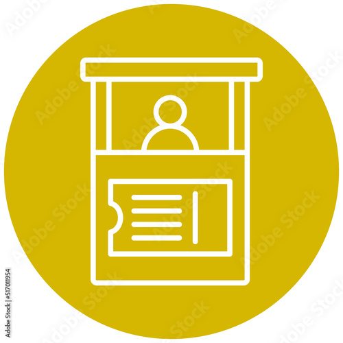 Ticket Counter Icon Style