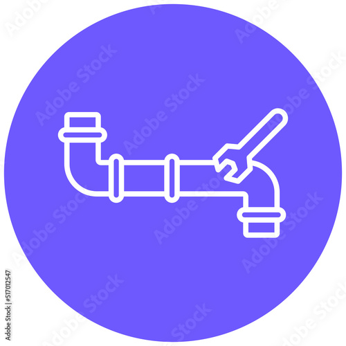 Pipe Fixing Icon Style