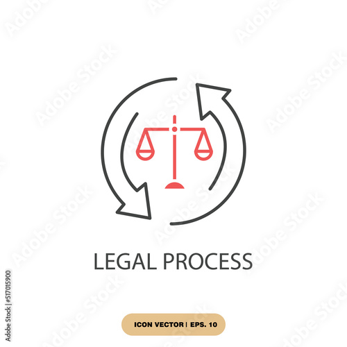 legal process icons  symbol vector elements for infographic web