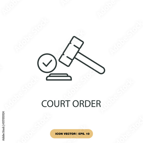 court order icons  symbol vector elements for infographic web