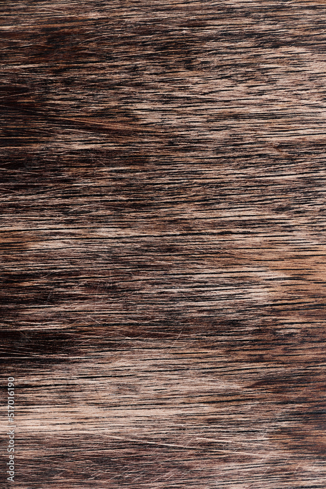 Fototapeta premium Brown wooden background. Top view. Copy space.