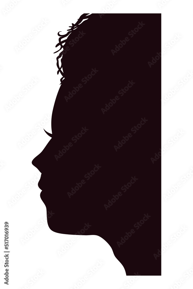 woman head profile silhouette