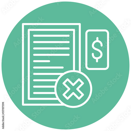 Early Termination Fee Icon Style