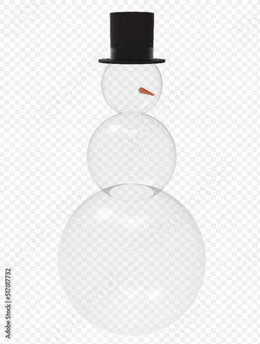 glass snowman render png