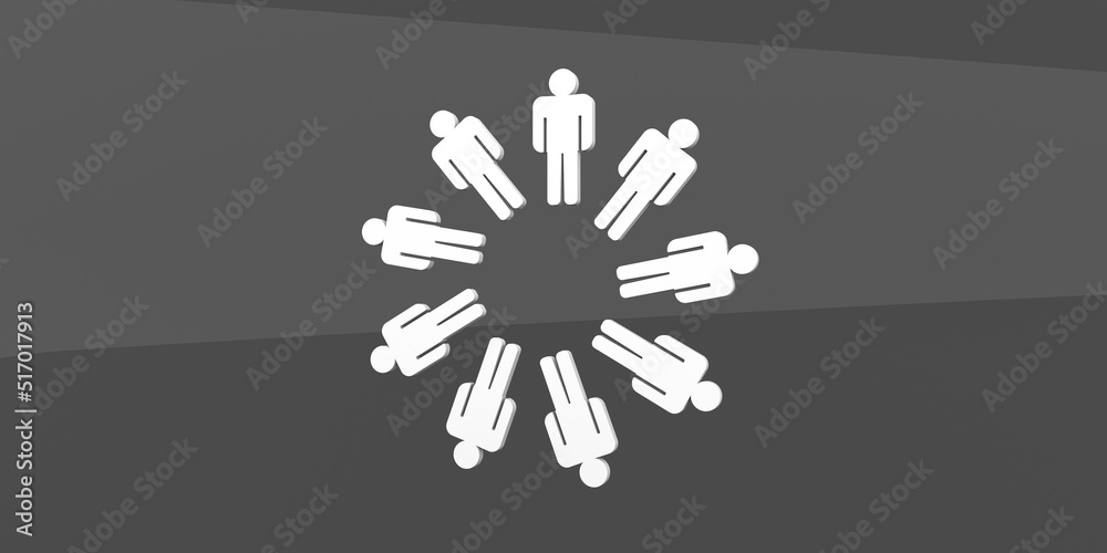 Fototapeta premium Unity Concept 3D Rendering Image