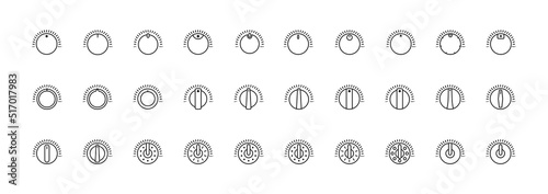 Hand Control Icon. Knob for Selecting Mode, Frequency, Power, Strength, Value, Volume, Load, Parameter. For Web Design, Technology, Applications, Interface.
