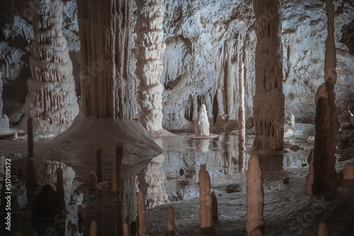 Beautiful shot of the karst from the Frasassi Caves in Italy photo