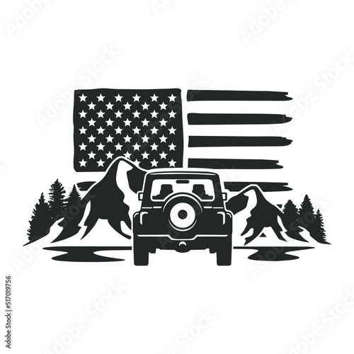 Off Road Icon Silhouette Illustration. Mountain Landmark Vector Graphic Pictogram Symbol Clip Art. Doodle Sketch Black Sign.
