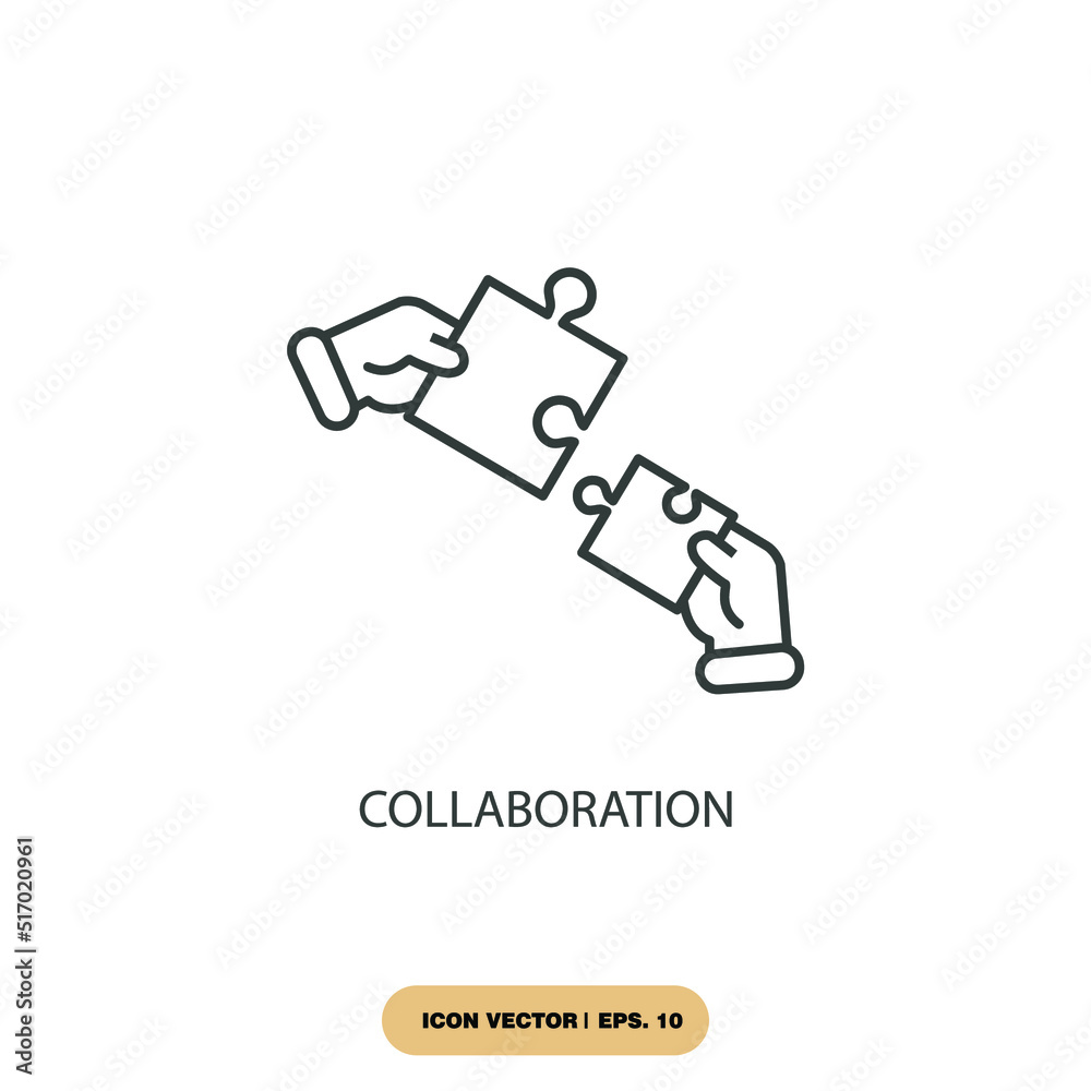 collaboration icons  symbol vector elements for infographic web