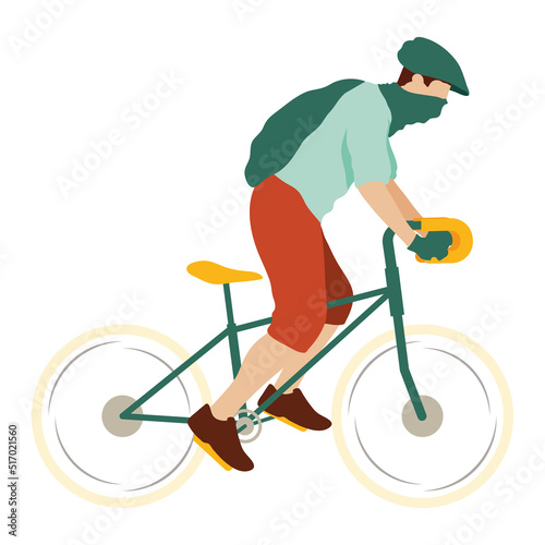 sport man riding bike