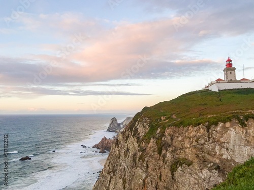 Lighthouse on the rock at Cabo da Roca