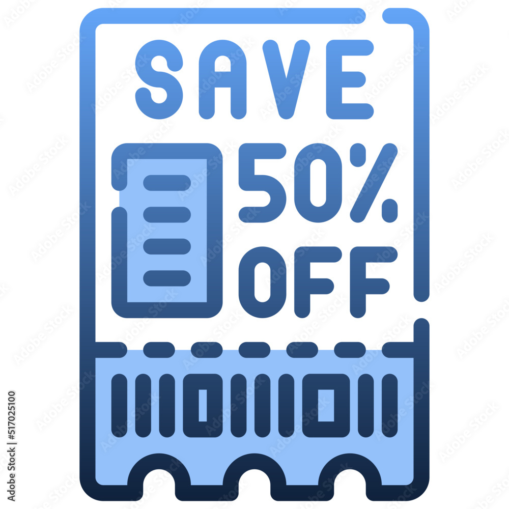 COUPON Gradient icon,linear,outline,graphic,illustration