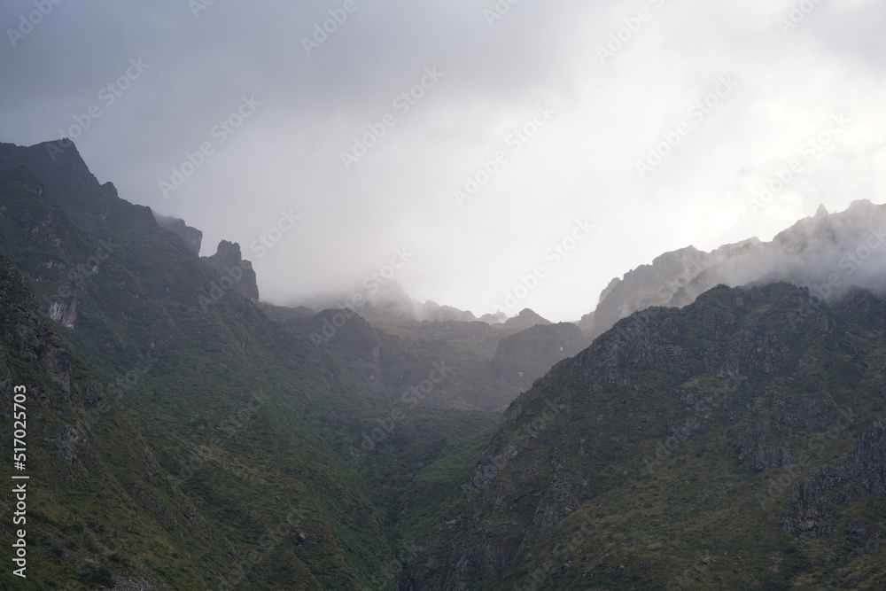 The landscapes around the hike on the Inca Trail in Peru