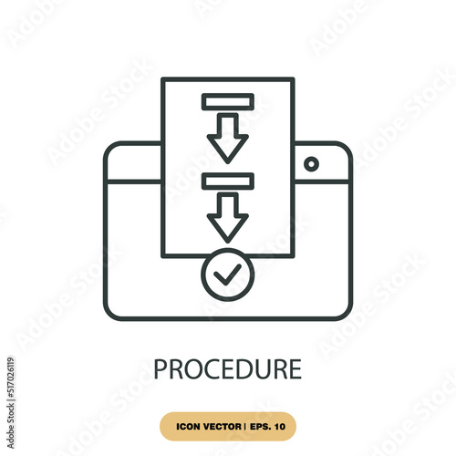 procedure icons  symbol vector elements for infographic web
