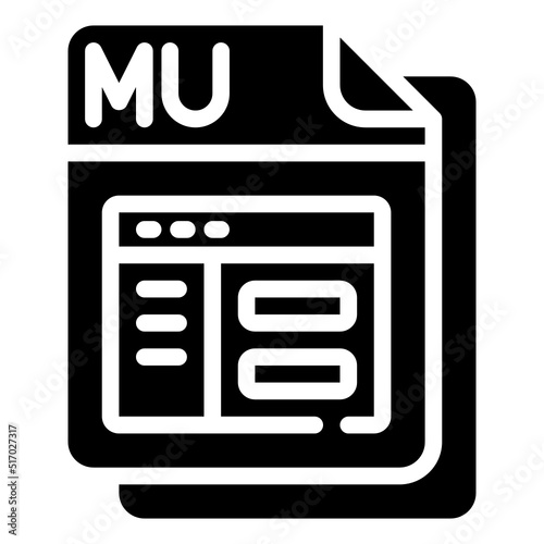 MU glyph icon,linear,outline,graphic,illustration