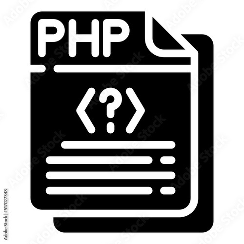 PHP glyph icon,linear,outline,graphic,illustration