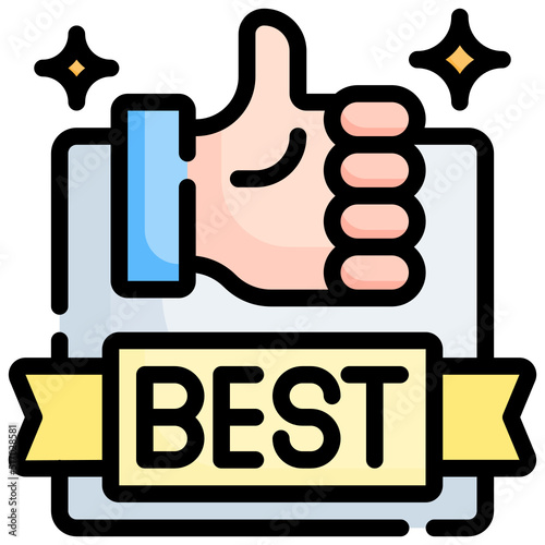 THUMBS UP filled outline icon,linear,outline,graphic,illustration