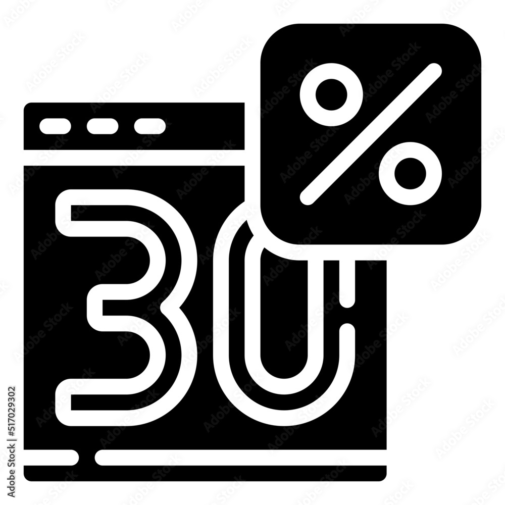 DISCOUNT glyph icon,linear,outline,graphic,illustration