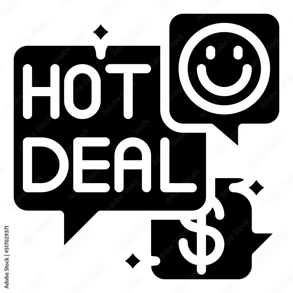 HOT DEAL glyph icon,linear,outline,graphic,illustration HOT DEAL glyph icon,linear,outline,graphic,illustration