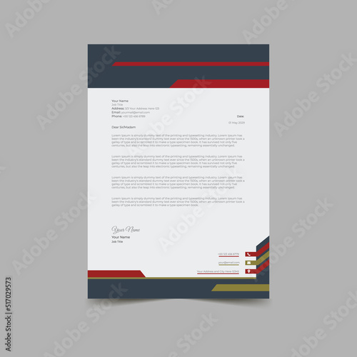 Modern Letterhead Pad Template Design