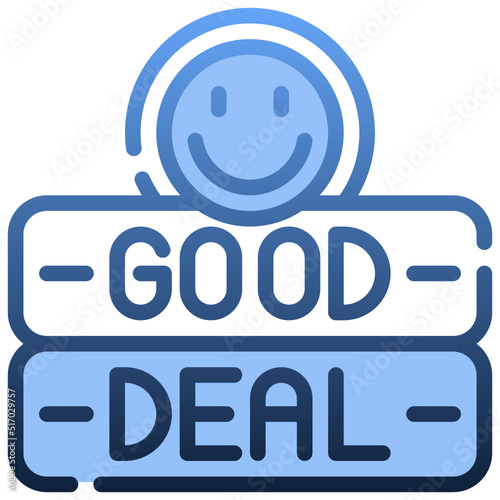 GOOD DEAL Gradient icon,linear,outline,graphic,illustration