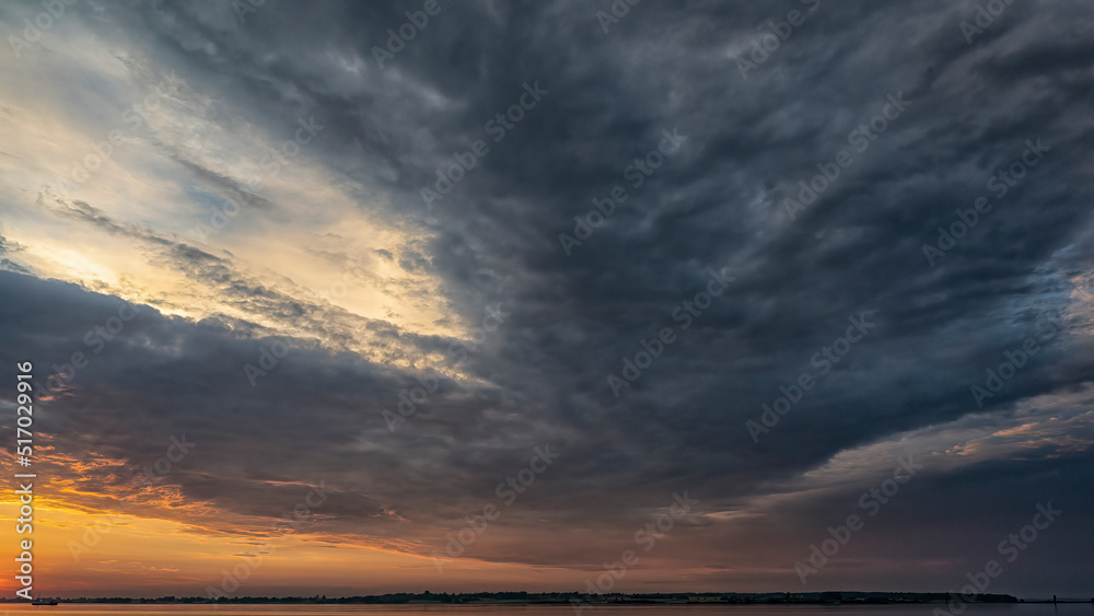 Faro Island Sunset Dramatic Sky Faro Island Sunset Dramatic Sky