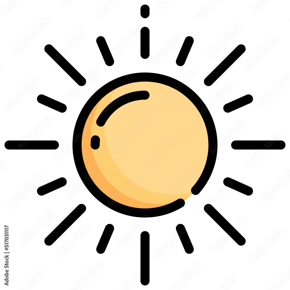 SUN filled outline icon,linear,outline,graphic,illustration SUN filled outline icon,linear,outline,graphic,illustration