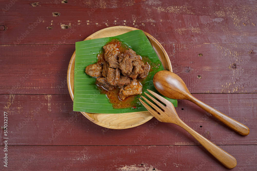 Rendang Food. Famous food from Minangkabau Indonesia. Stock Photo ...