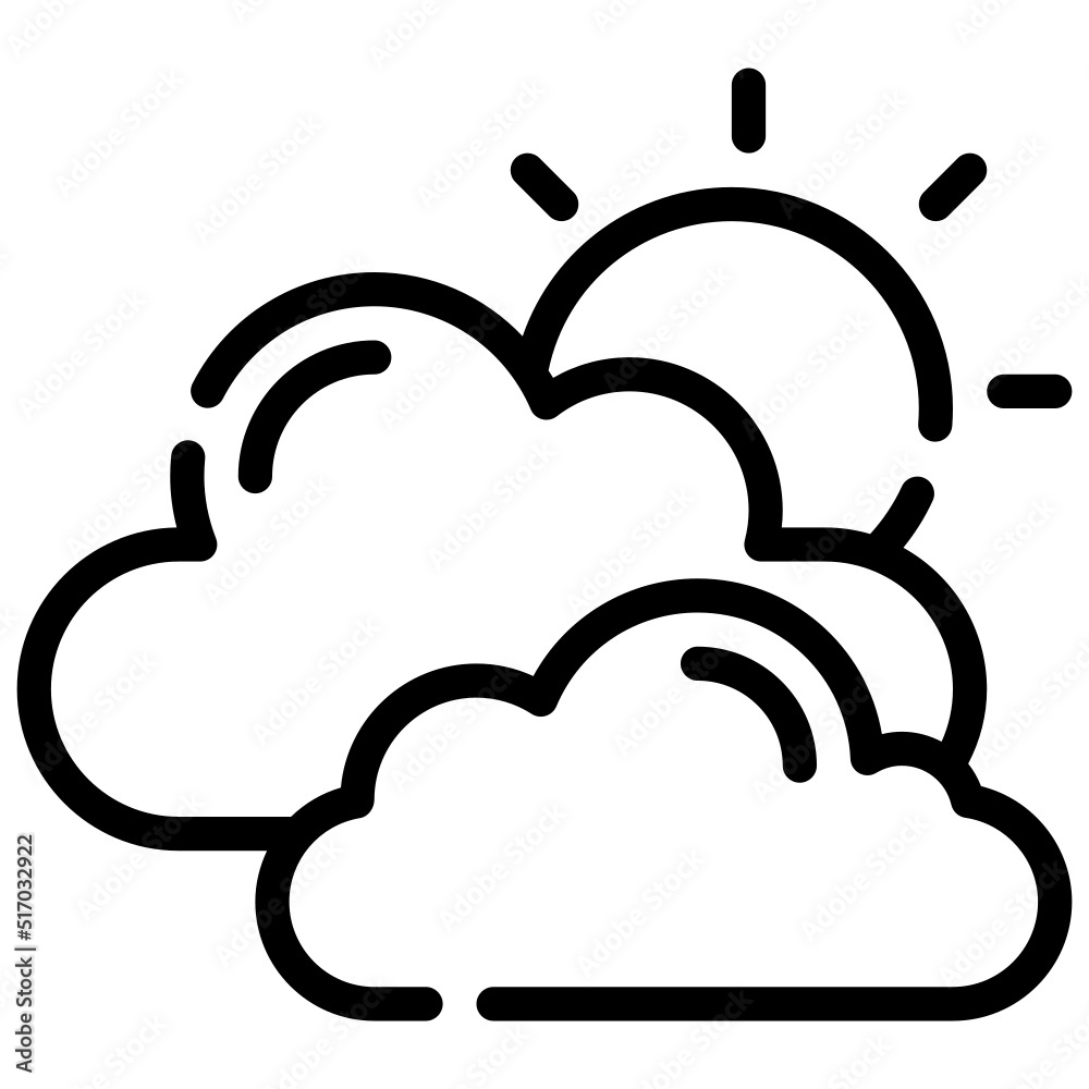 PARTLYCLOUDY line icon,linear,outline,graphic,illustration PARTLYCLOUDY line icon,linear,outline,graphic,illustration