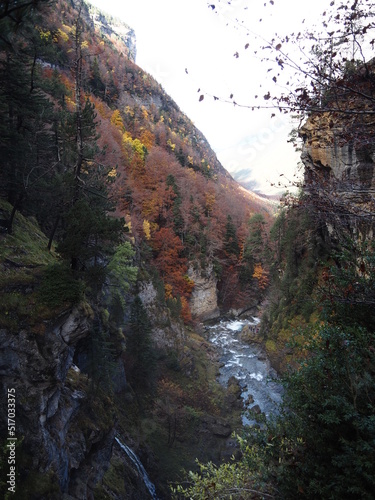 Ruta a la Cola de Caballo, en el parque natural de Ordesa. España.