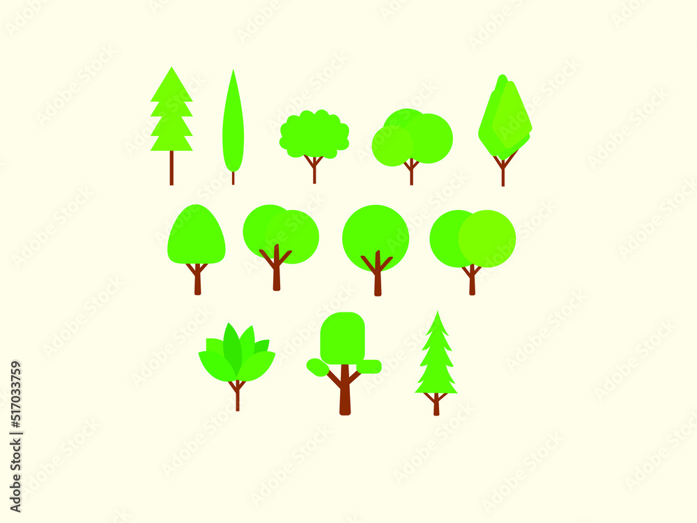 Fototapeta premium 12 tree vector designs