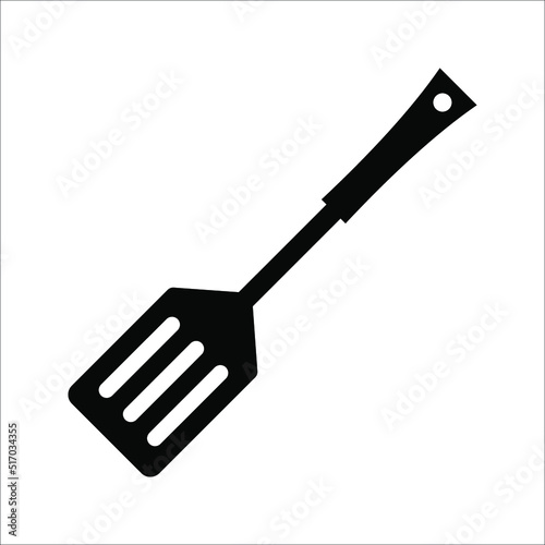 Kitchen spatula icon. Vector concept illustration for design on white background. color editable