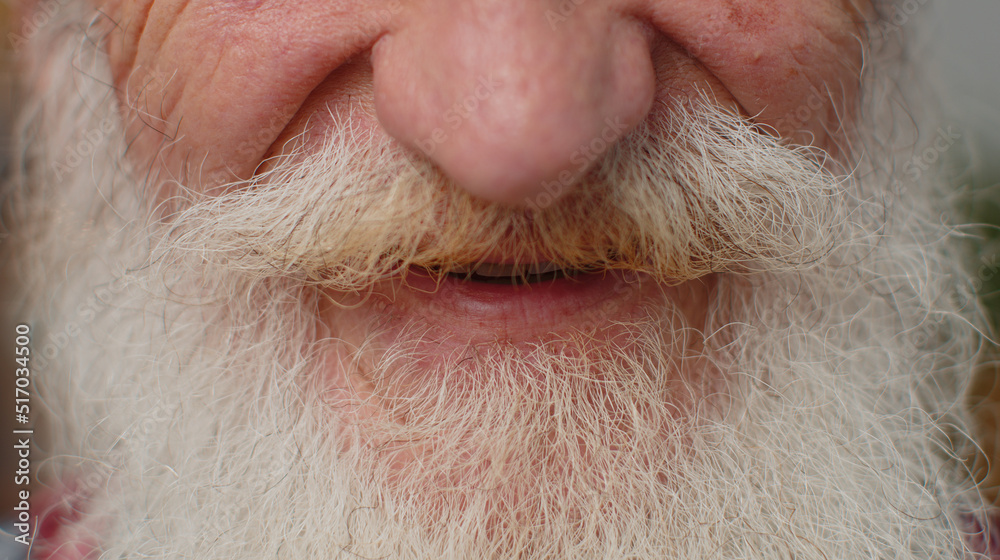 Close-up macro portrait of carefree senior old grandfather man 60s wrinkled face smiling, laughing. Happy bearded stylish grey hair elderly mature retired grandpa pensioner male guy posing at camera. Close-up macro portrait of carefree senior old grandfather man 60s wrinkled face smiling, laughing. Happy bearded stylish grey hair elderly mature retired grandpa pensioner male guy posing at camera.