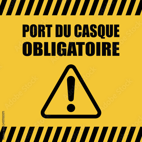 Logo port du casque obligatoire.