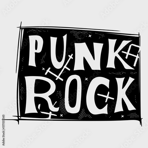 Punk rock illustration vector for tshirt jacket hoodie can be used for stickers etc