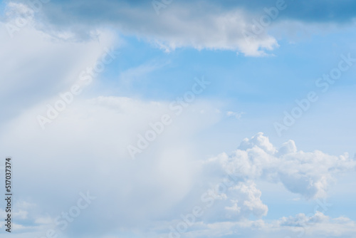 Cumulus clouds on a sunny day