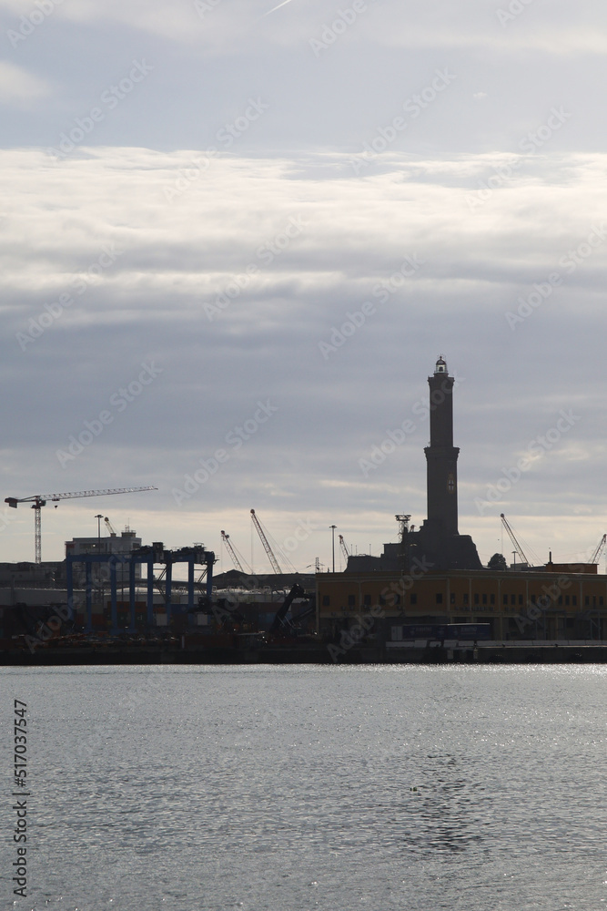 The Lighthouse and port of Genoa, Italy The Lighthouse and port of Genoa, Italy
